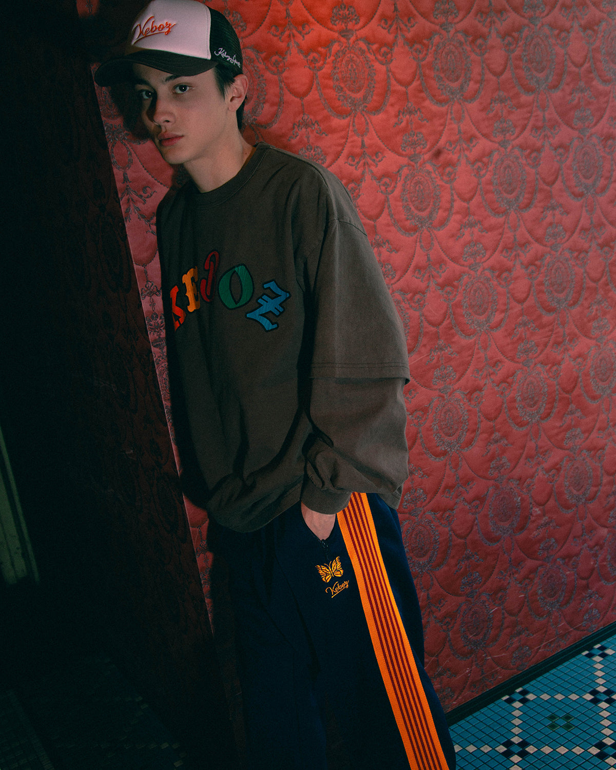 NEEDLES × KEBOZ TRACK PANTS REGULAR FIT