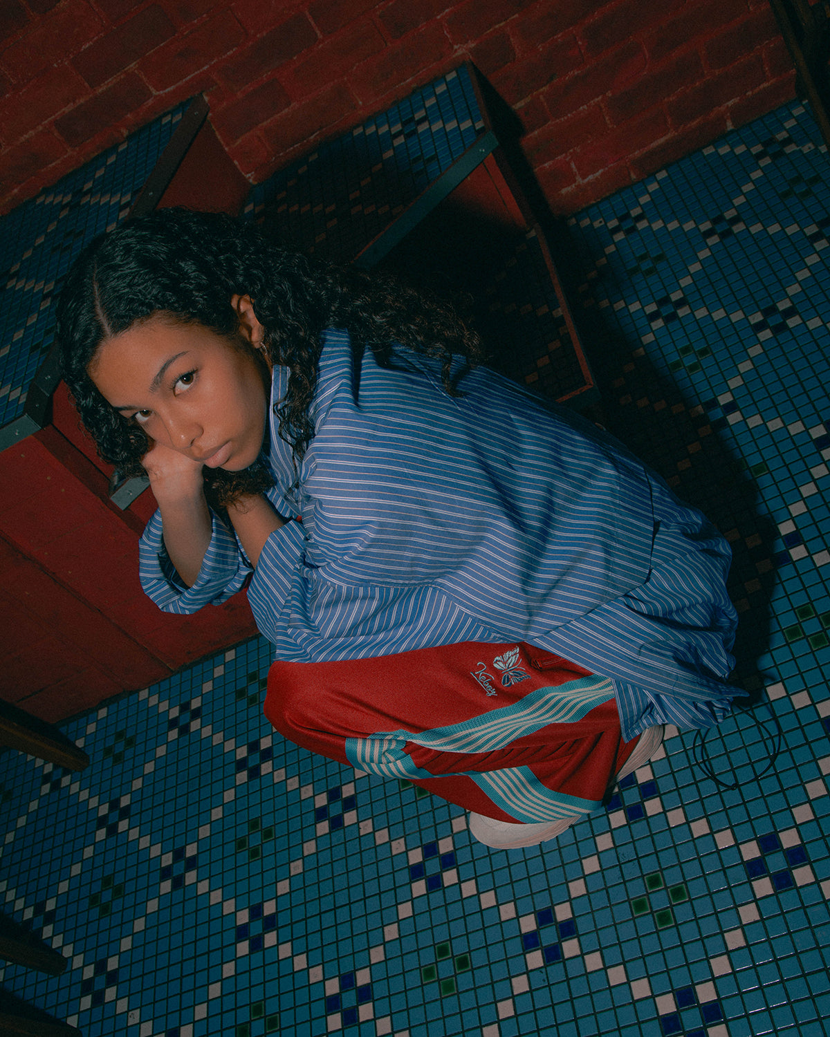 NEEDLES × KEBOZ TRACK PANTS REGULAR FIT