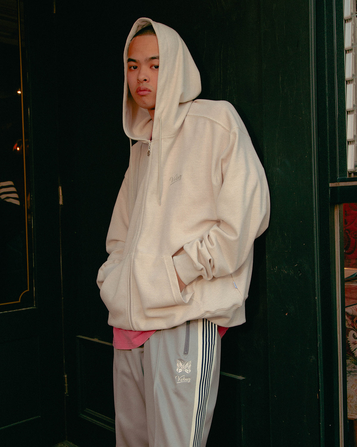 NEEDLES × KEBOZ TRACK PANTS REGULAR FIT