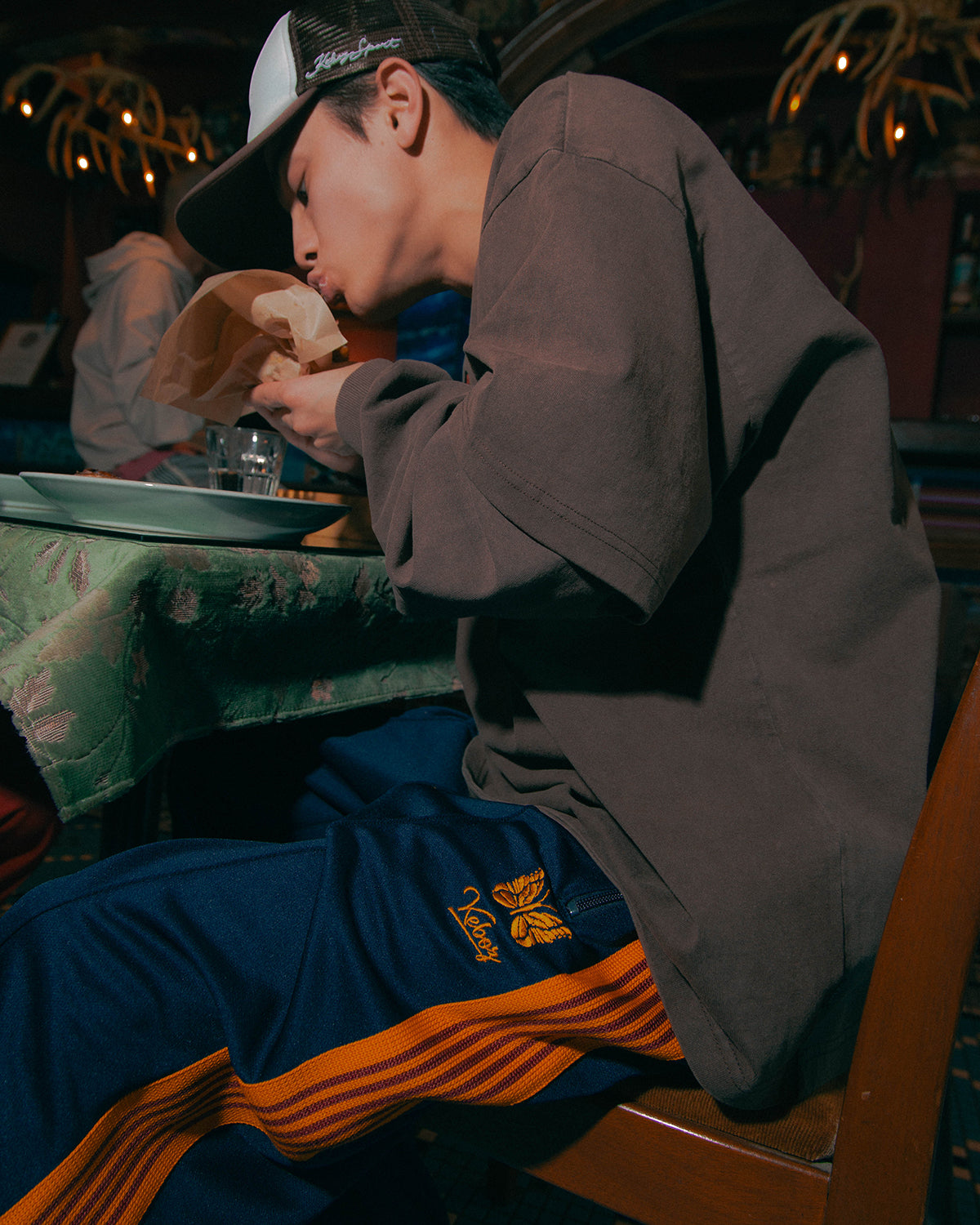 NEEDLES × KEBOZ TRACK PANTS REGULAR FIT