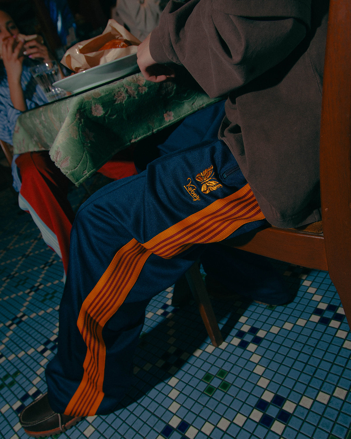 NEEDLES × KEBOZ TRACK PANTS REGULAR FIT