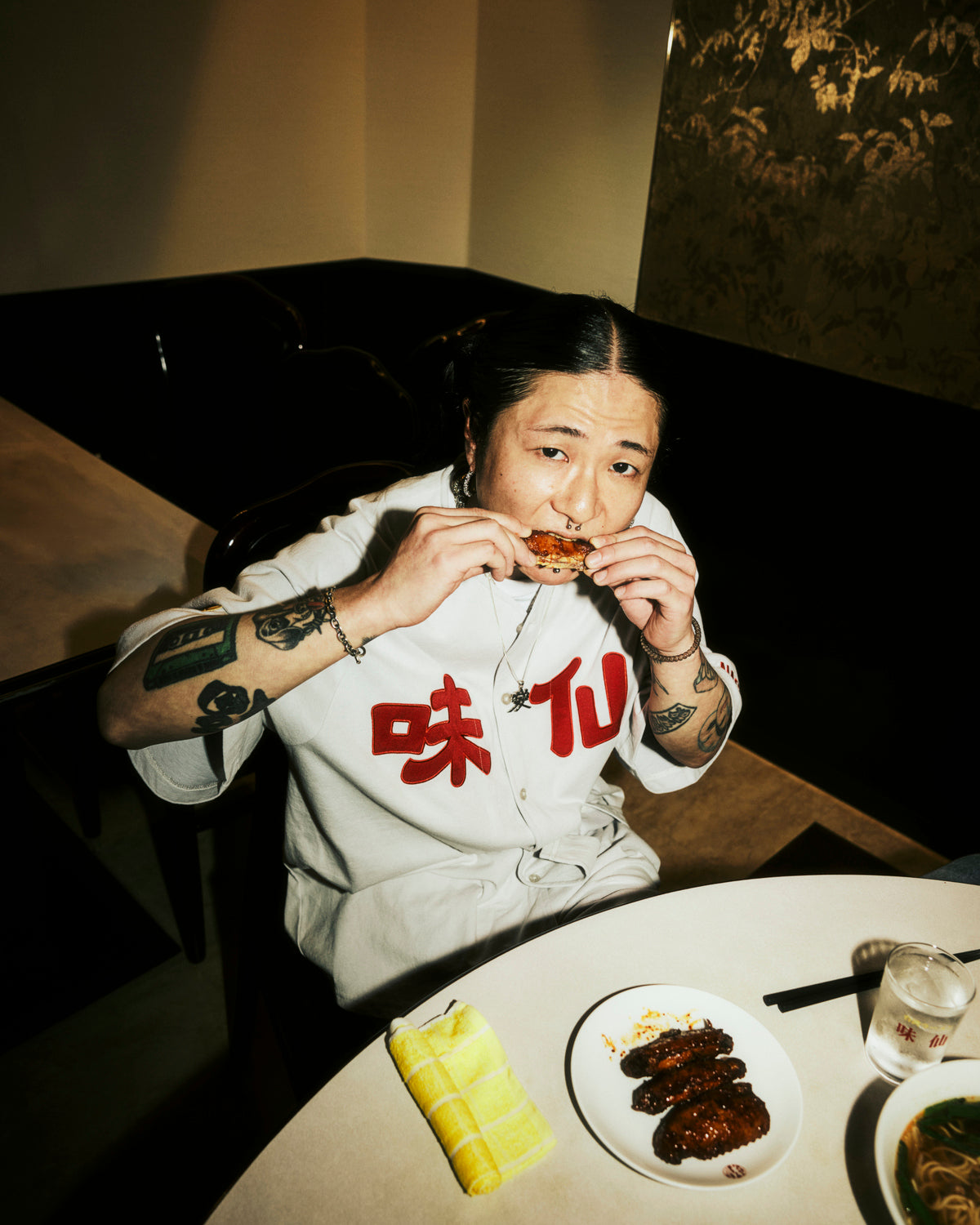 味仙 × KEBOZ WASHED TENJIKU BASEBALL JERSEY