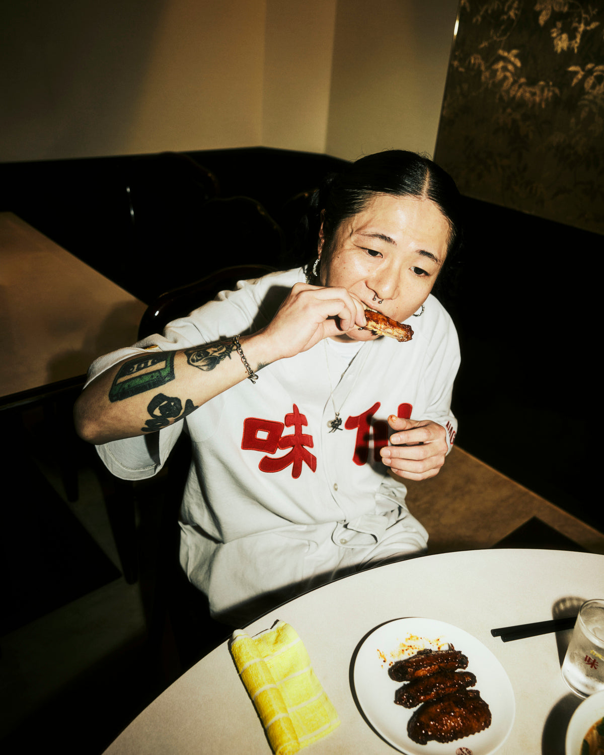 味仙 × KEBOZ WASHED TENJIKU BASEBALL JERSEY