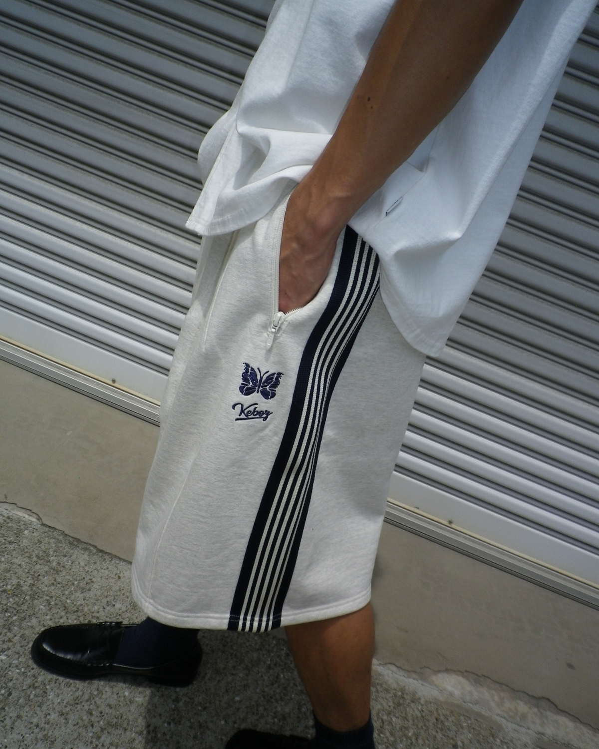 NEEDLES × KEBOZ H.D. SWEAT TRACK SHORT