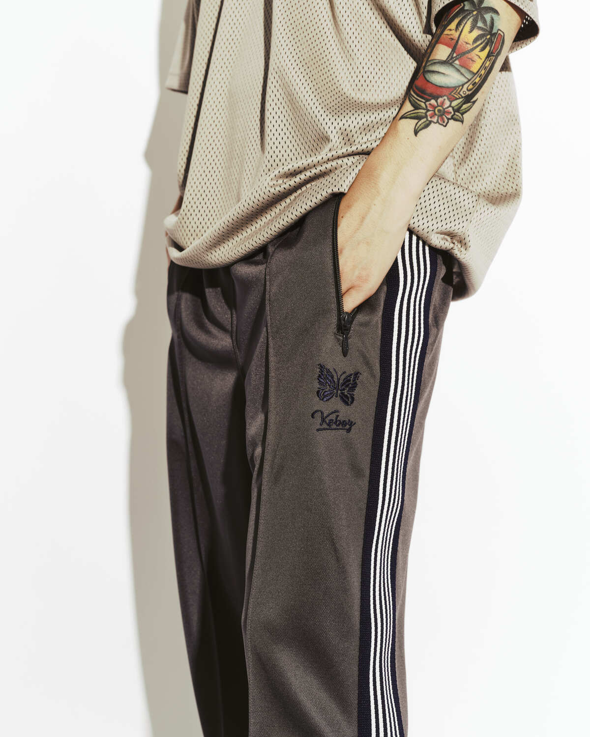 NEEDLES × KEBOZ TRACK PANT REGULAR FIT