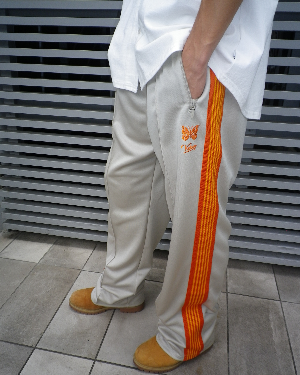 NEEDLES × KEBOZ TRACK PANT REGULAR FIT