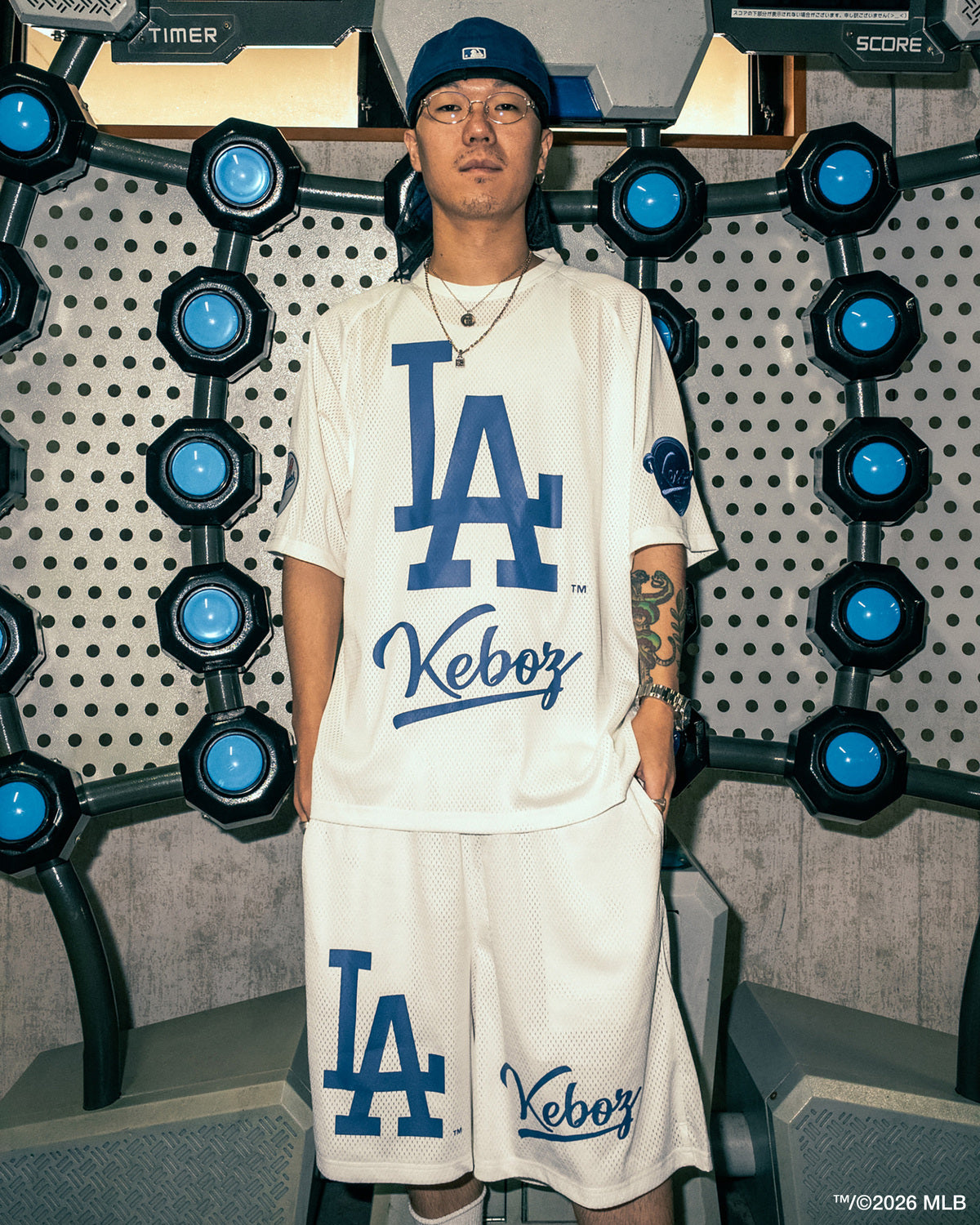 KEBOZ × MLB LOS ANGELES DODGERS MESH SHORTS