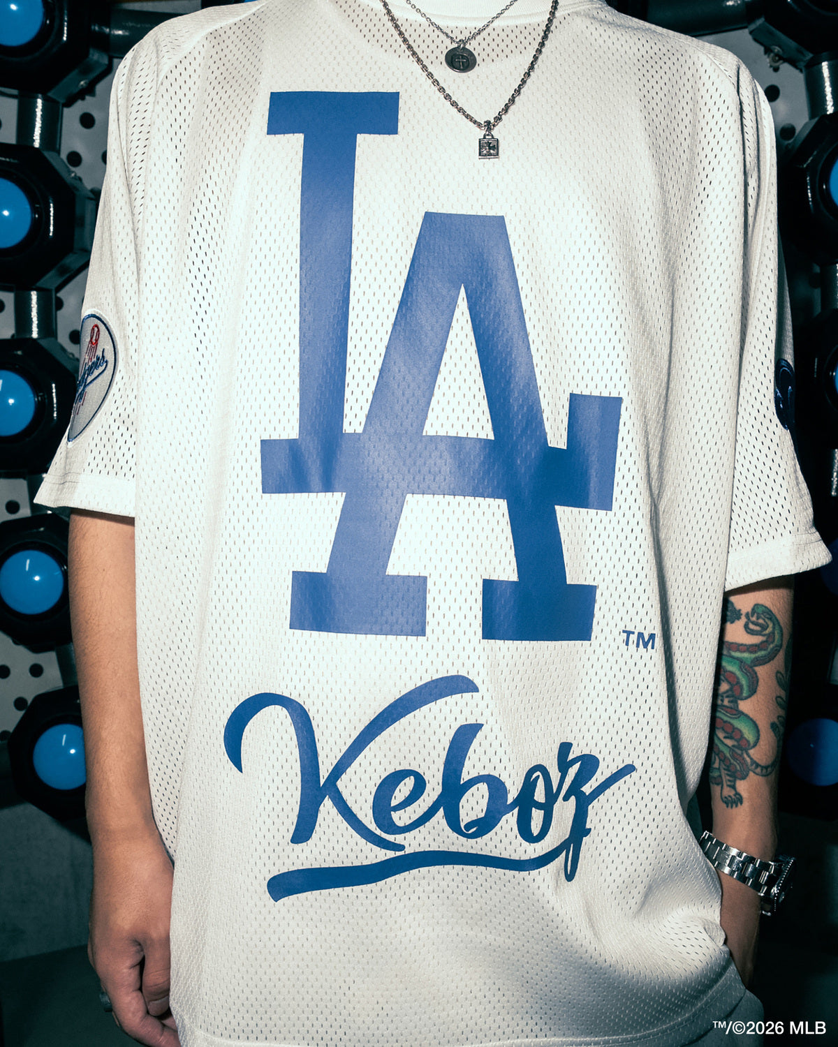 KEBOZ × MLB LOS ANGELES DODGERS MESH TEE