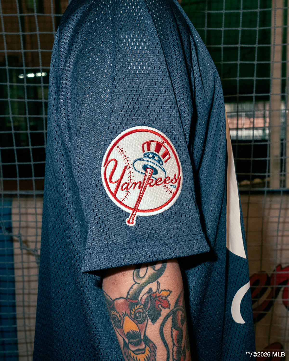 KEBOZ × MLB NEW YORK YANKEES MESH TEE