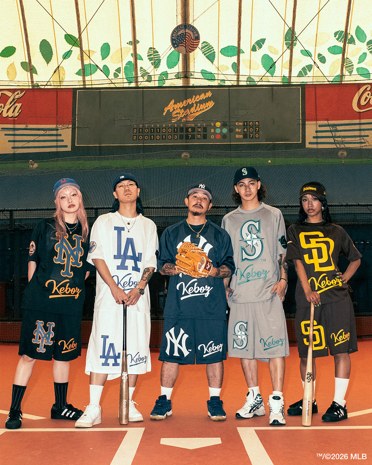 KEBOZ × MLB NEW YORK YANKEES MESH SHORTS