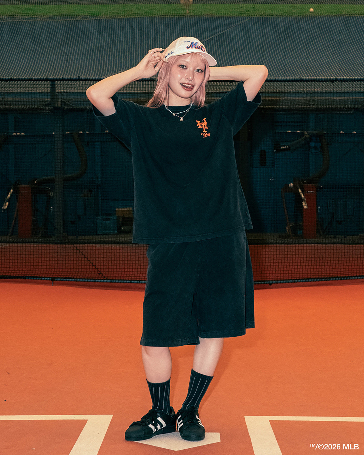 KEBOZ × MLB SAN DIEGO PADRES LOGO WASHED TENJIKU SHORTS