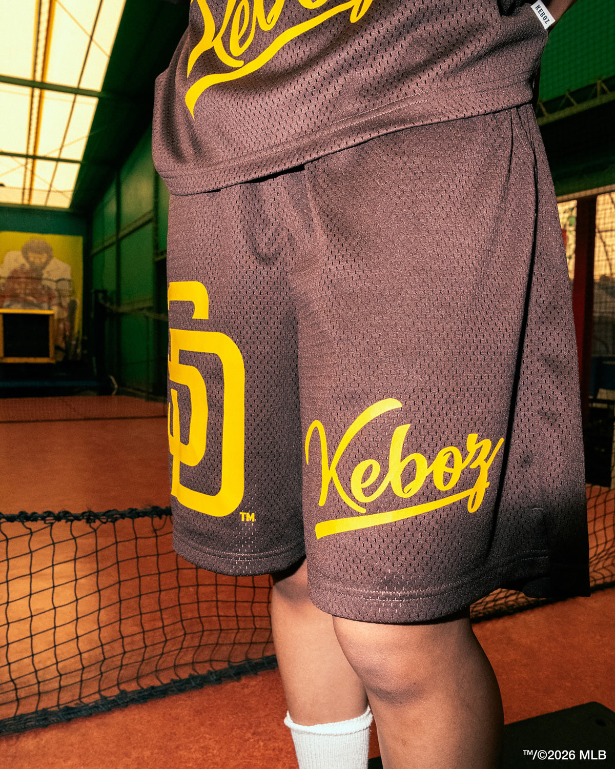 KEBOZ × MLB SAN DIEGO PADRES MESH SHORTS