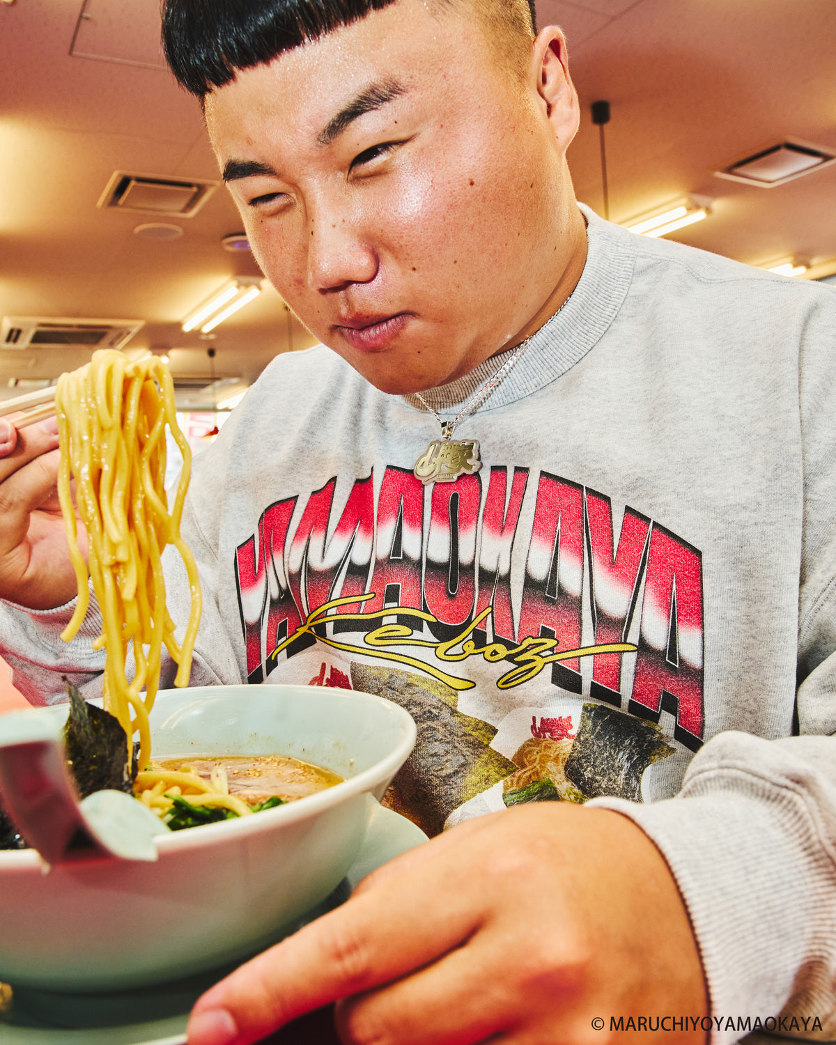 山岡家 × KEBOZ MENU SWEAT CREWNECK