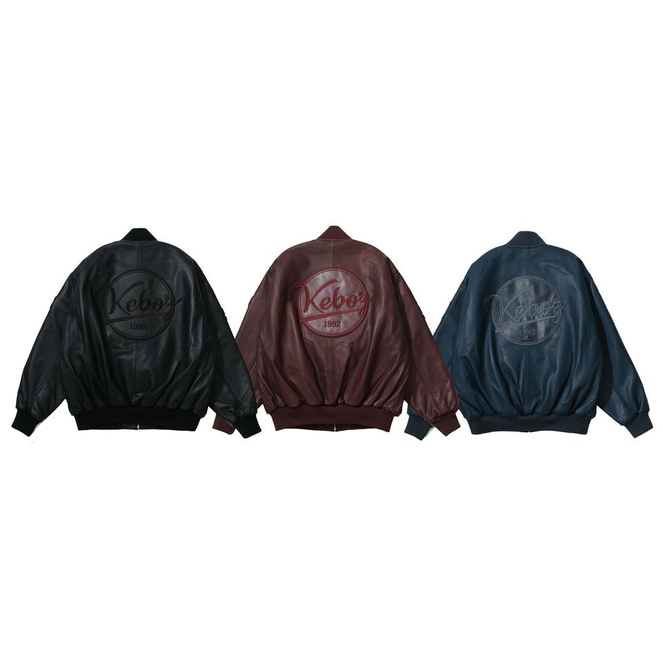 LEATHER VARSITY JACKET