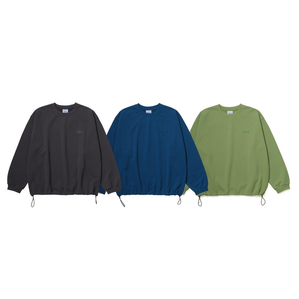 DRAWSTRING SWEAT CREWNECK