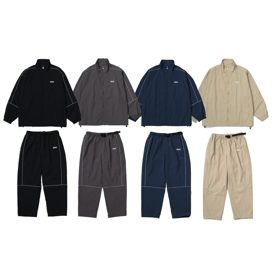 REFLECTOR PIPING NYLON TRACK PANTS