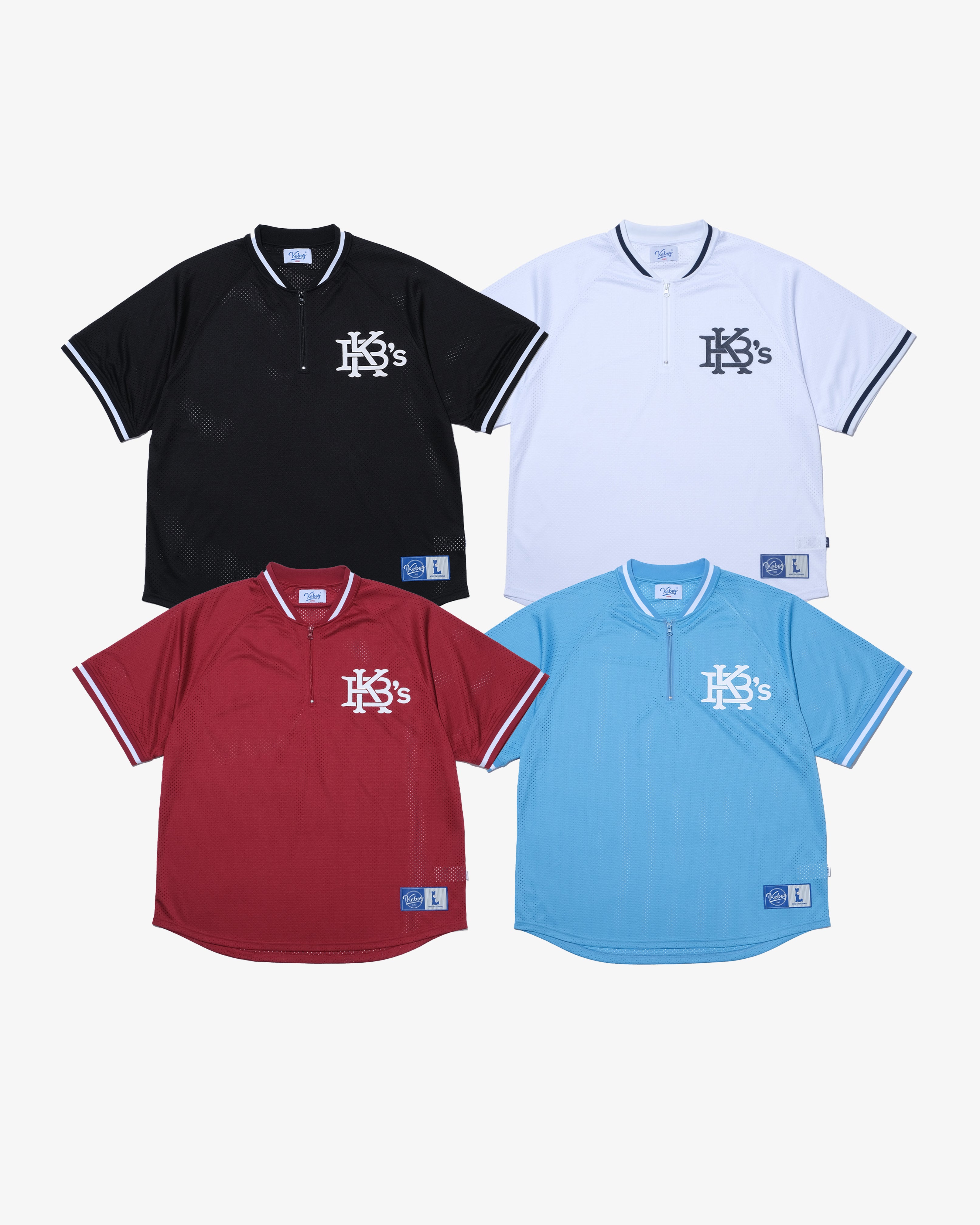 EFG MESH BASEBALL HALF ZIP JERSEY