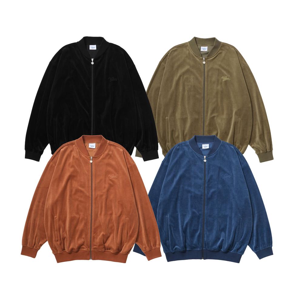 BB LOGO VELOUR VARSITY JACKET