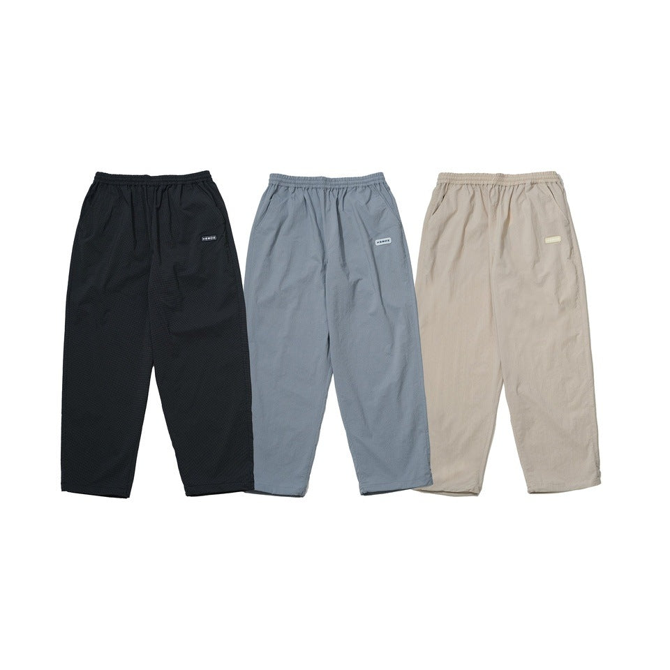 GRID CHECK TRACK PANTS