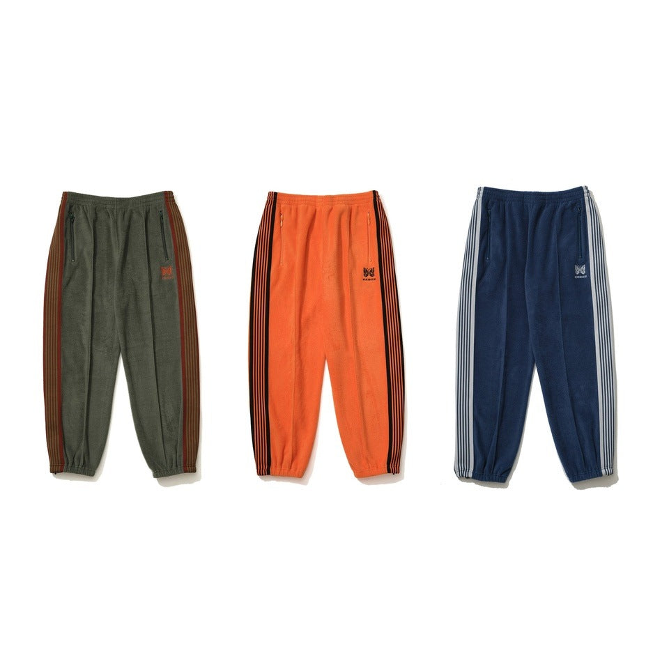 NEEDLES × KEBOZ FLEECE ZIPPED TRACK PANTS