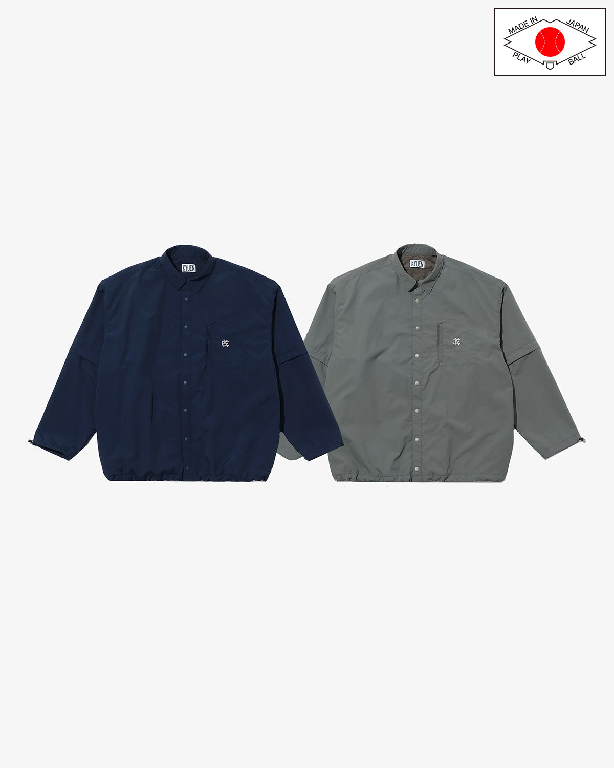 NYLON CONVERTIBLE COACH SHIRT JACKET