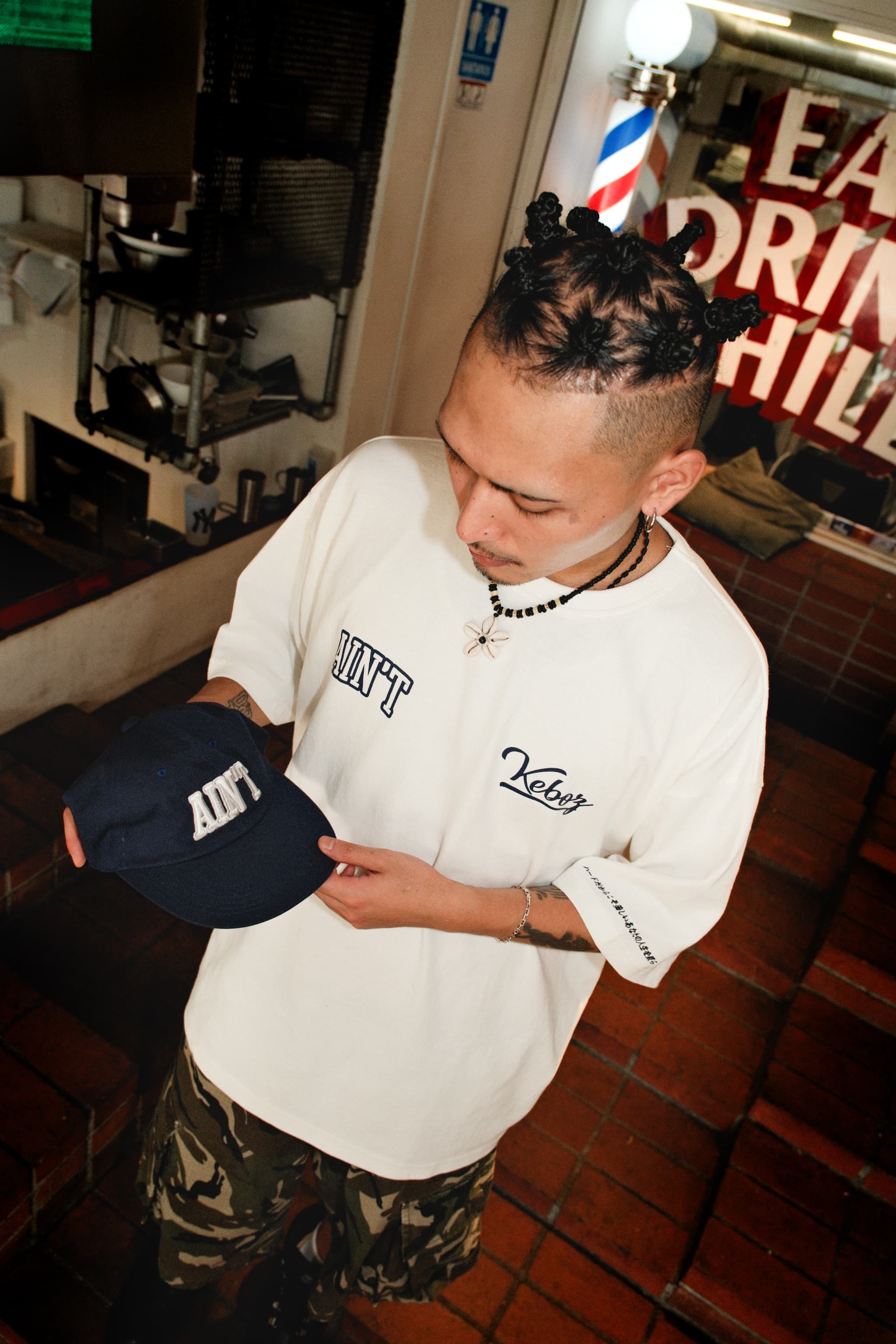 AIN'T EASY NYC × KEBOZ YB S/S TEE