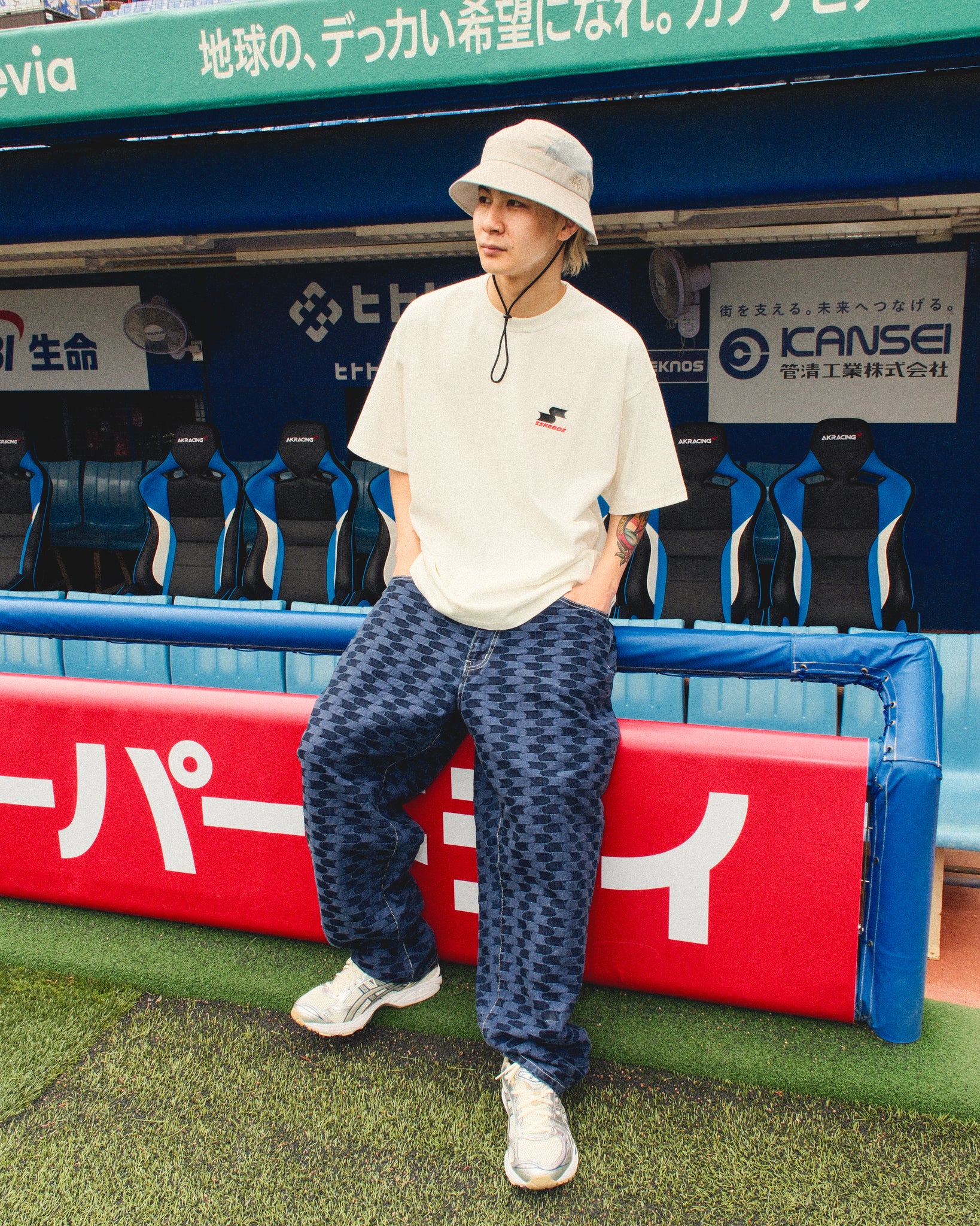 SSK × KEBOZ LOGO DENIM PANTS