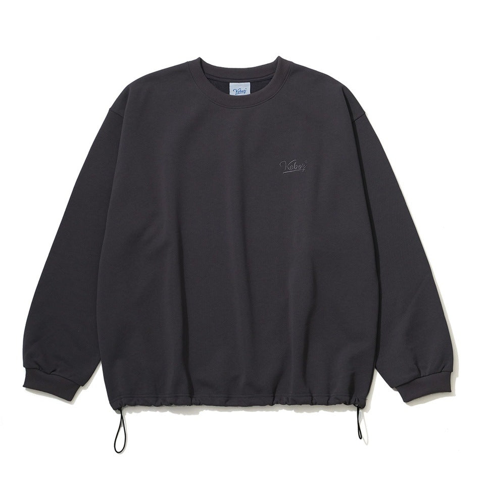 DRAWSTRING SWEAT CREWNECK