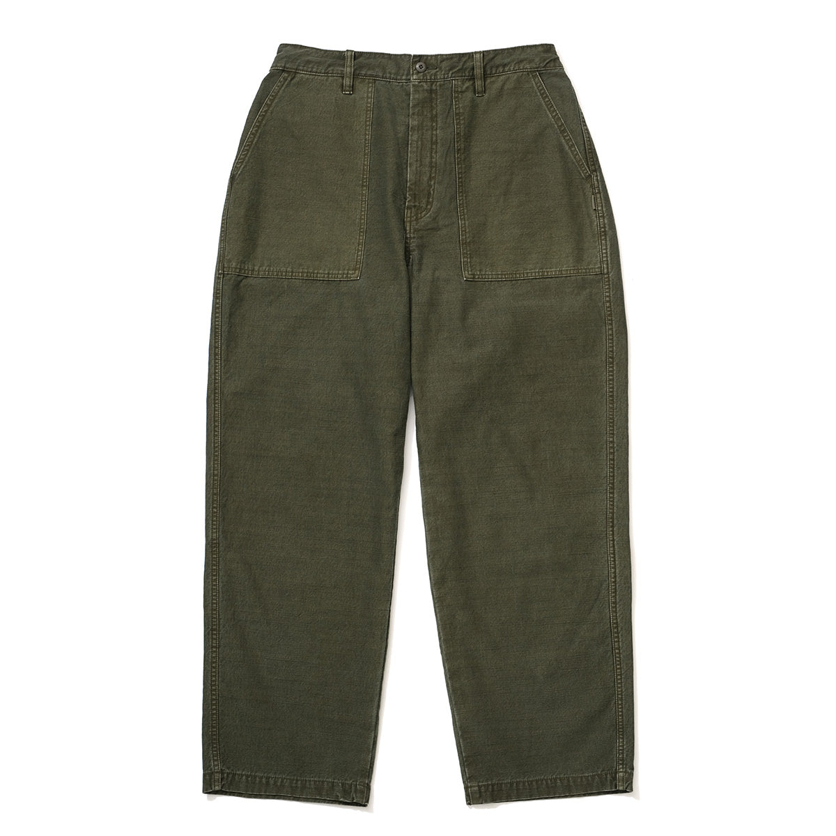 BACK SATIN GARMENT DYED BAKER PANTS