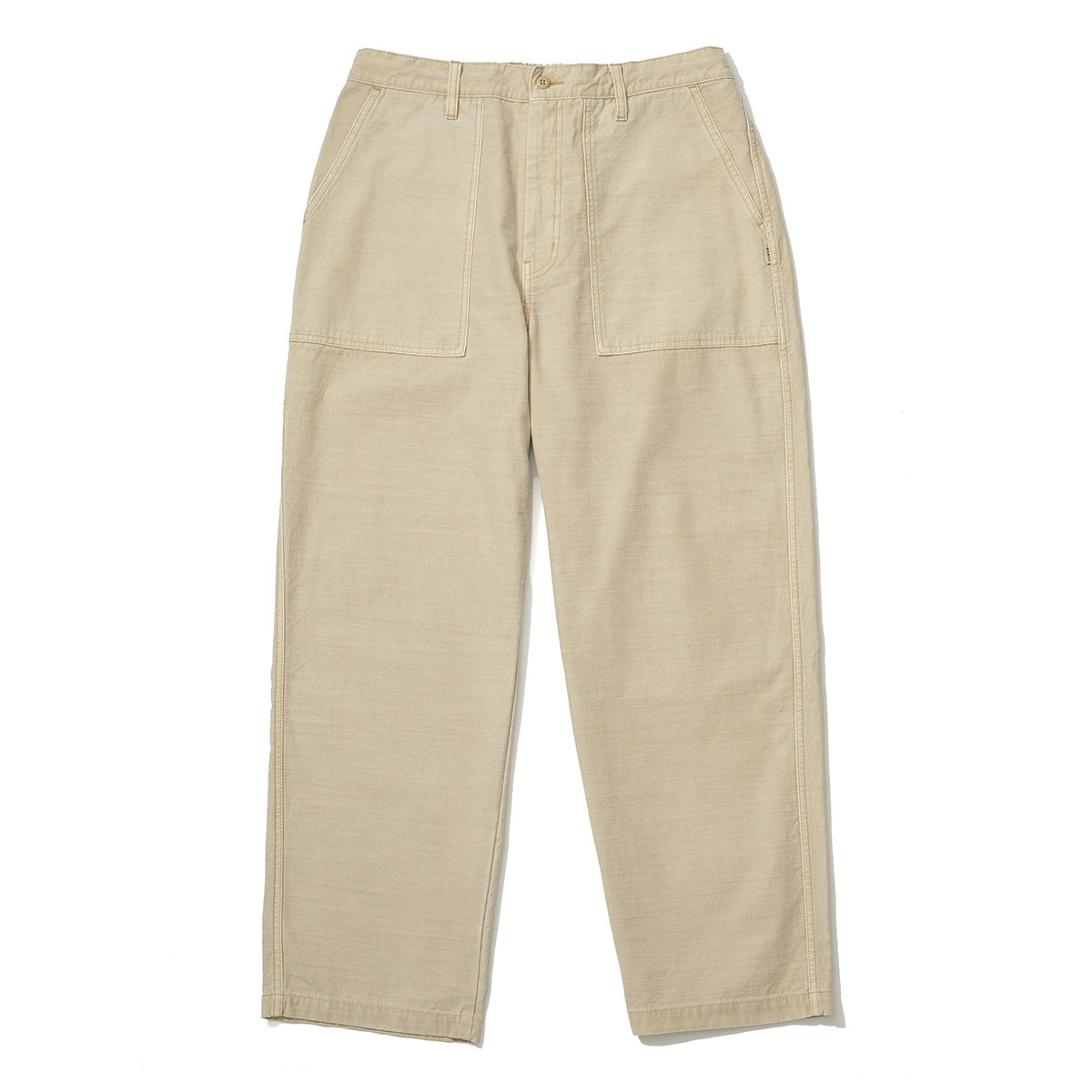 BACK SATIN GARMENT DYED BAKER PANTS