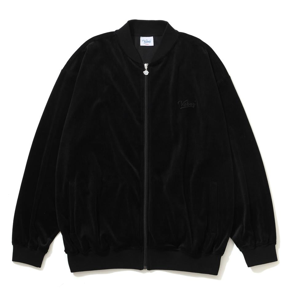 BB LOGO VELOUR VARSITY JACKET