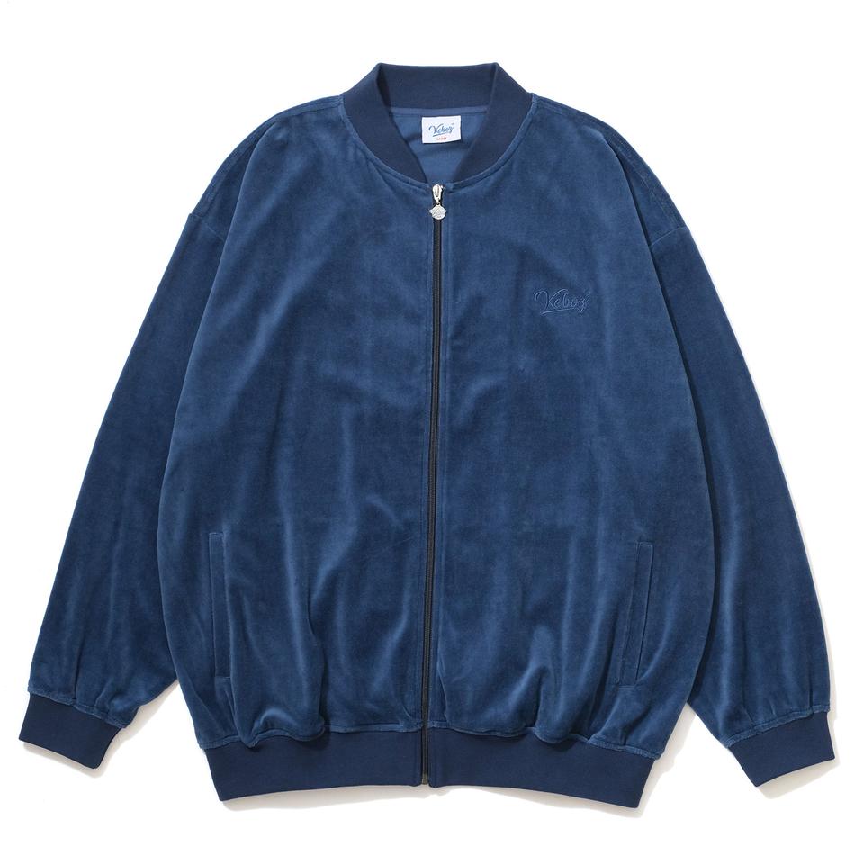 BB LOGO VELOUR VARSITY JACKET