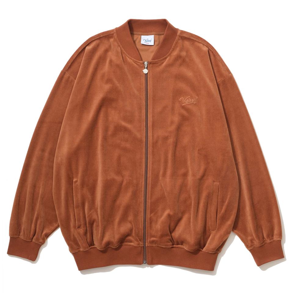 BB LOGO VELOUR VARSITY JACKET