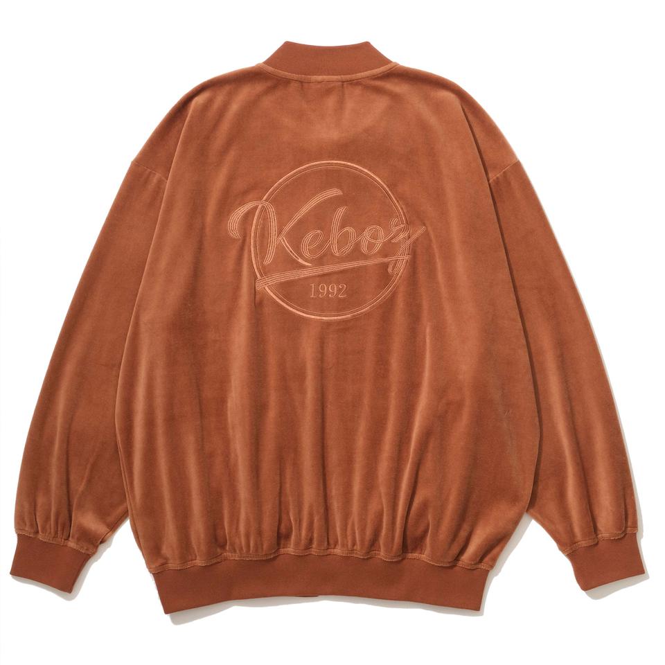 BB LOGO VELOUR VARSITY JACKET
