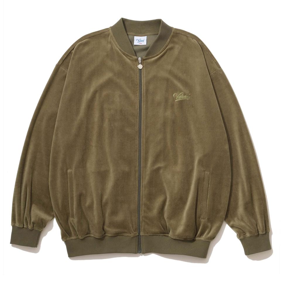 BB LOGO VELOUR VARSITY JACKET