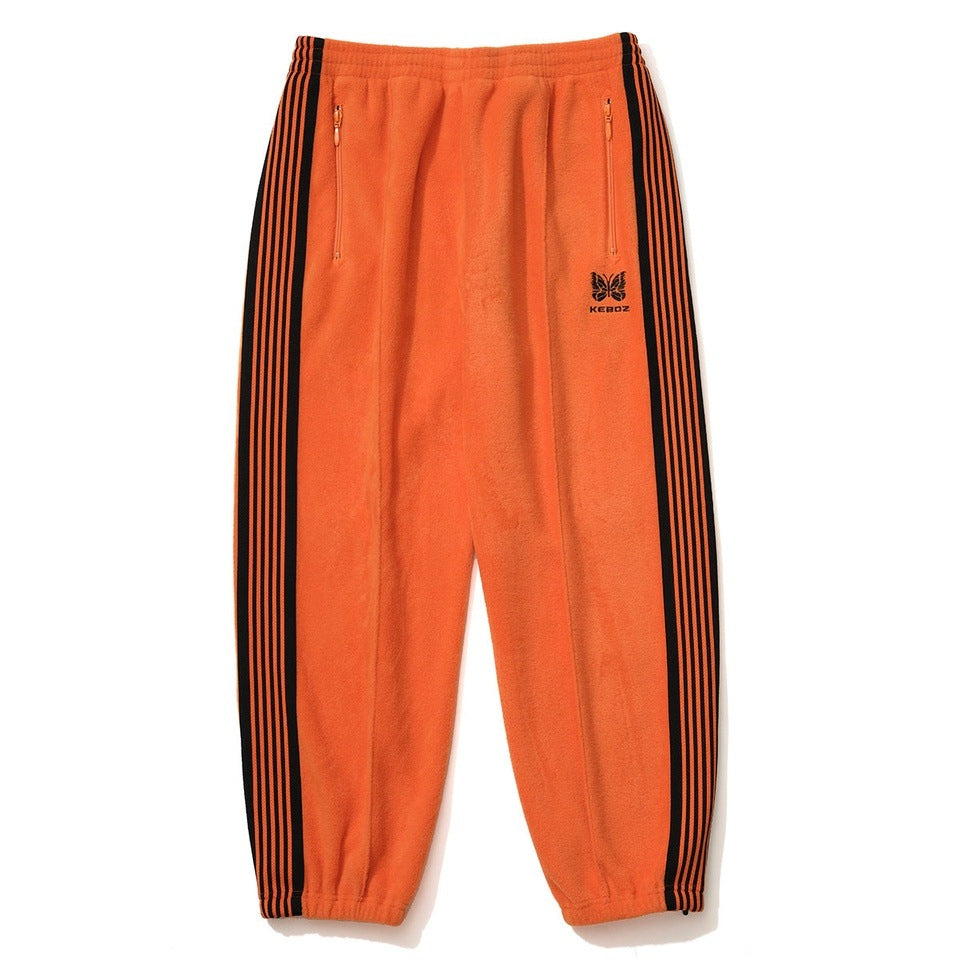 NEEDLES × KEBOZ FLEECE ZIPPED TRACK PANTS