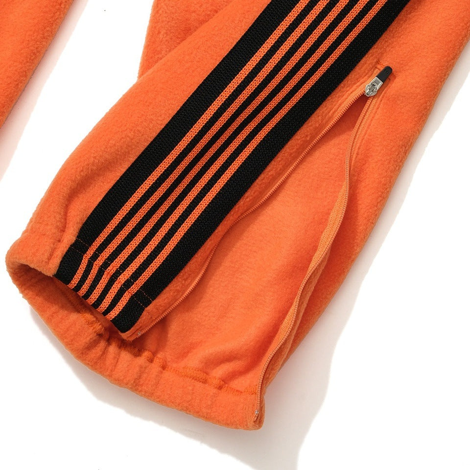 NEEDLES × KEBOZ FLEECE ZIPPED TRACK PANTS