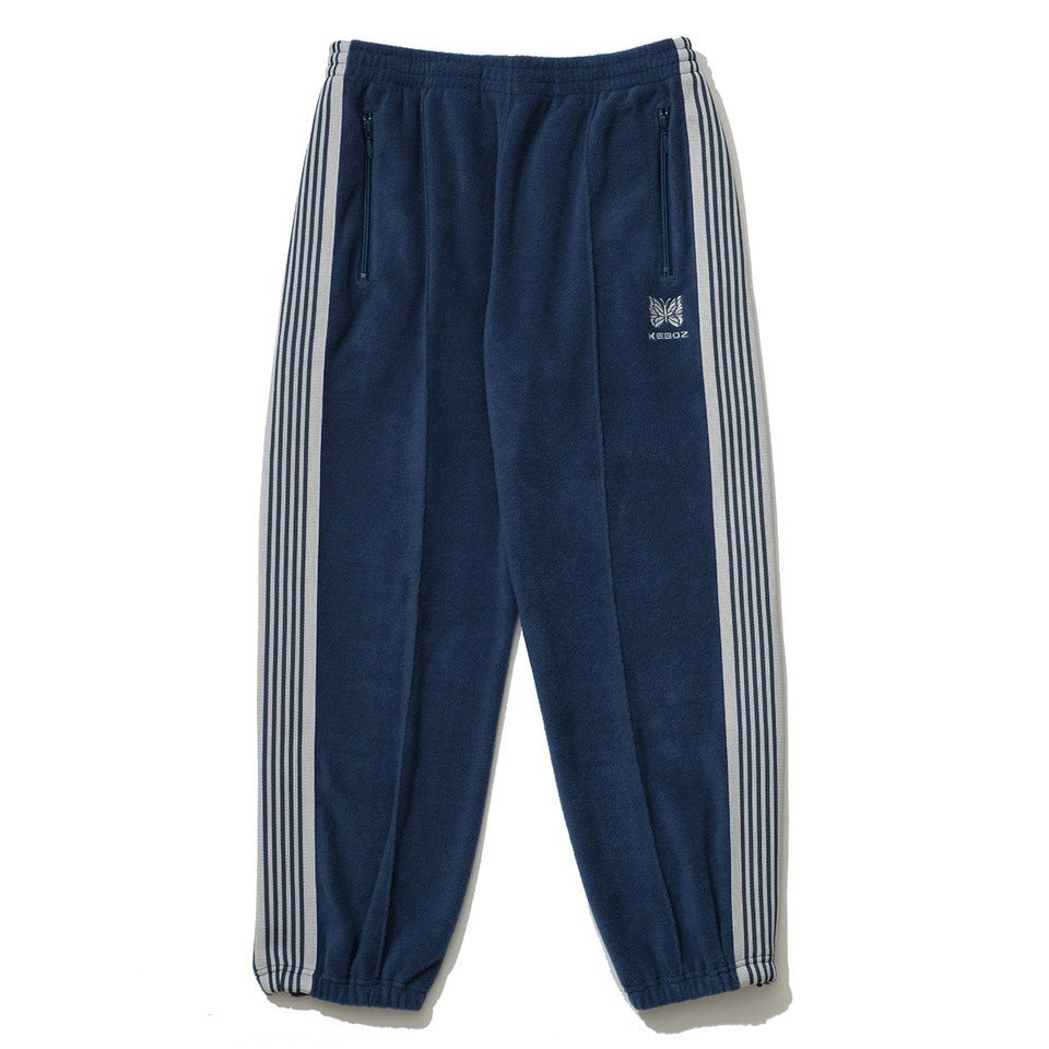 NEEDLES × KEBOZ FLEECE ZIPPED TRACK PANTS