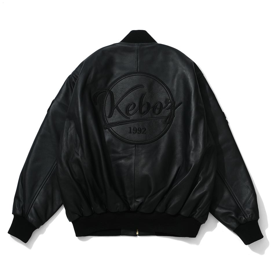 LEATHER VARSITY JACKET