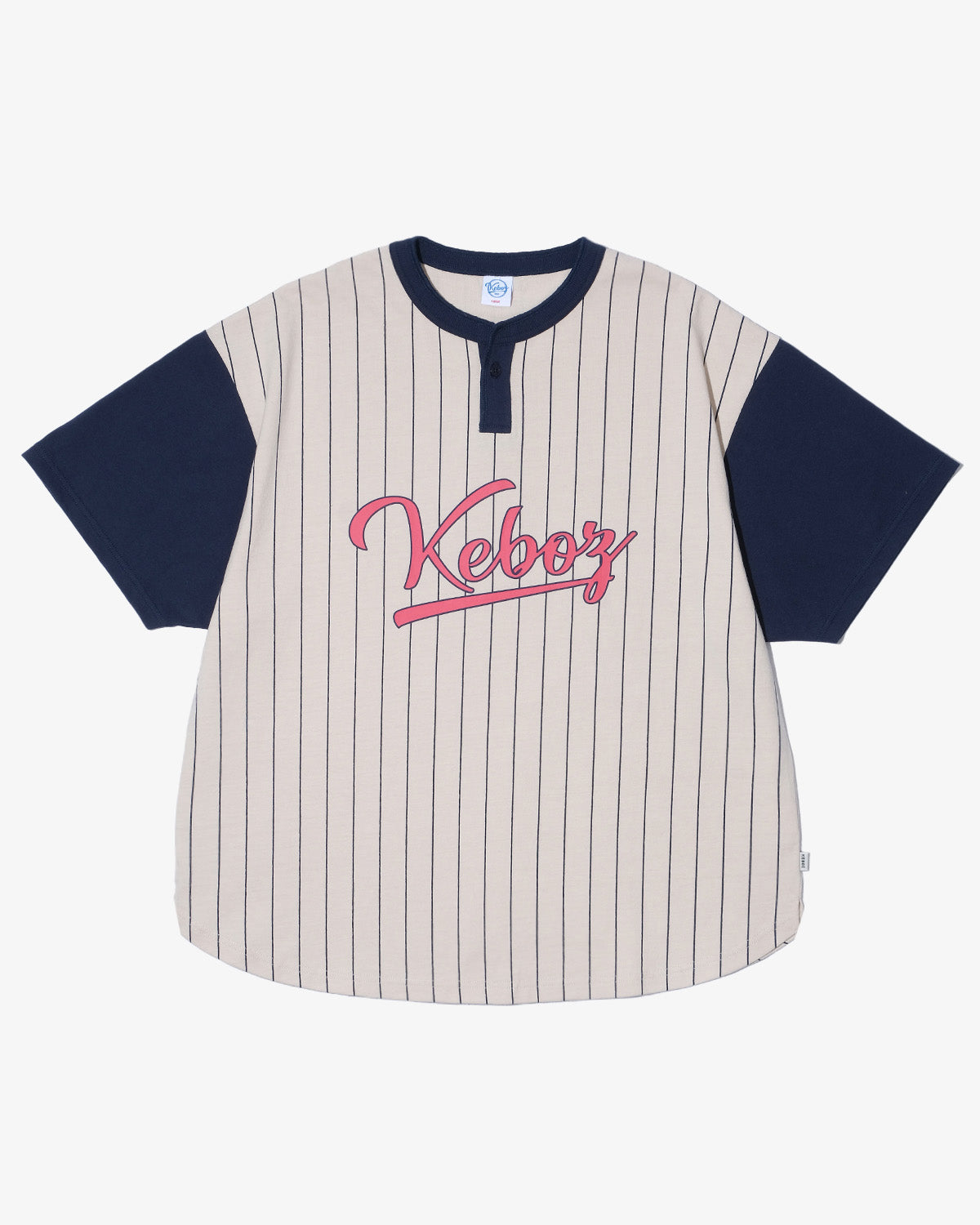 STRIPE HENLEY NECK S/S TEE