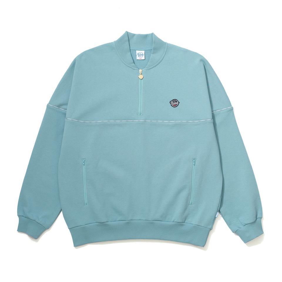 HALF ZIP SWEAT VARSITY JACKET