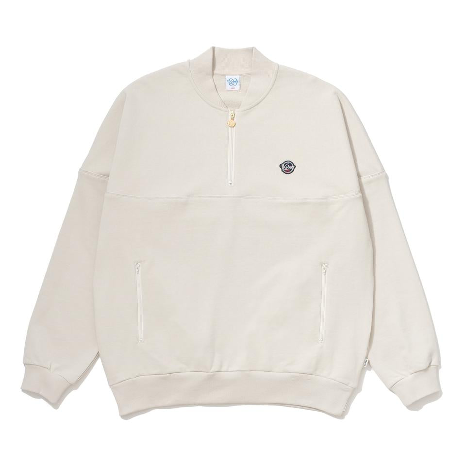 HALF ZIP SWEAT VARSITY JACKET