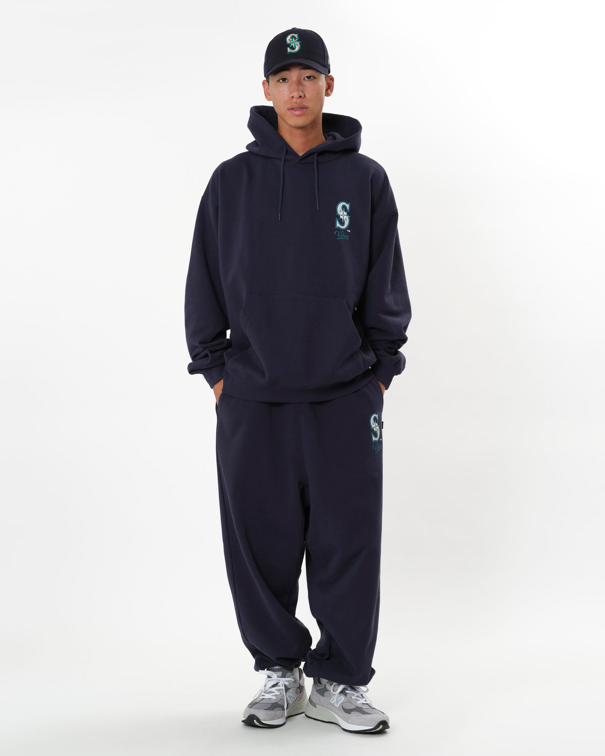 KEBOZ × MLB SEATTLE MARINERS LOGO SWEAT PANTS