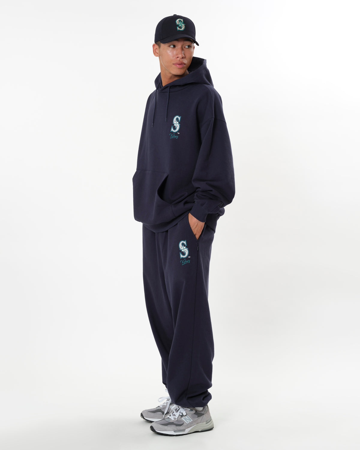 KEBOZ × MLB SEATTLE MARINERS LOGO SWEAT PANTS