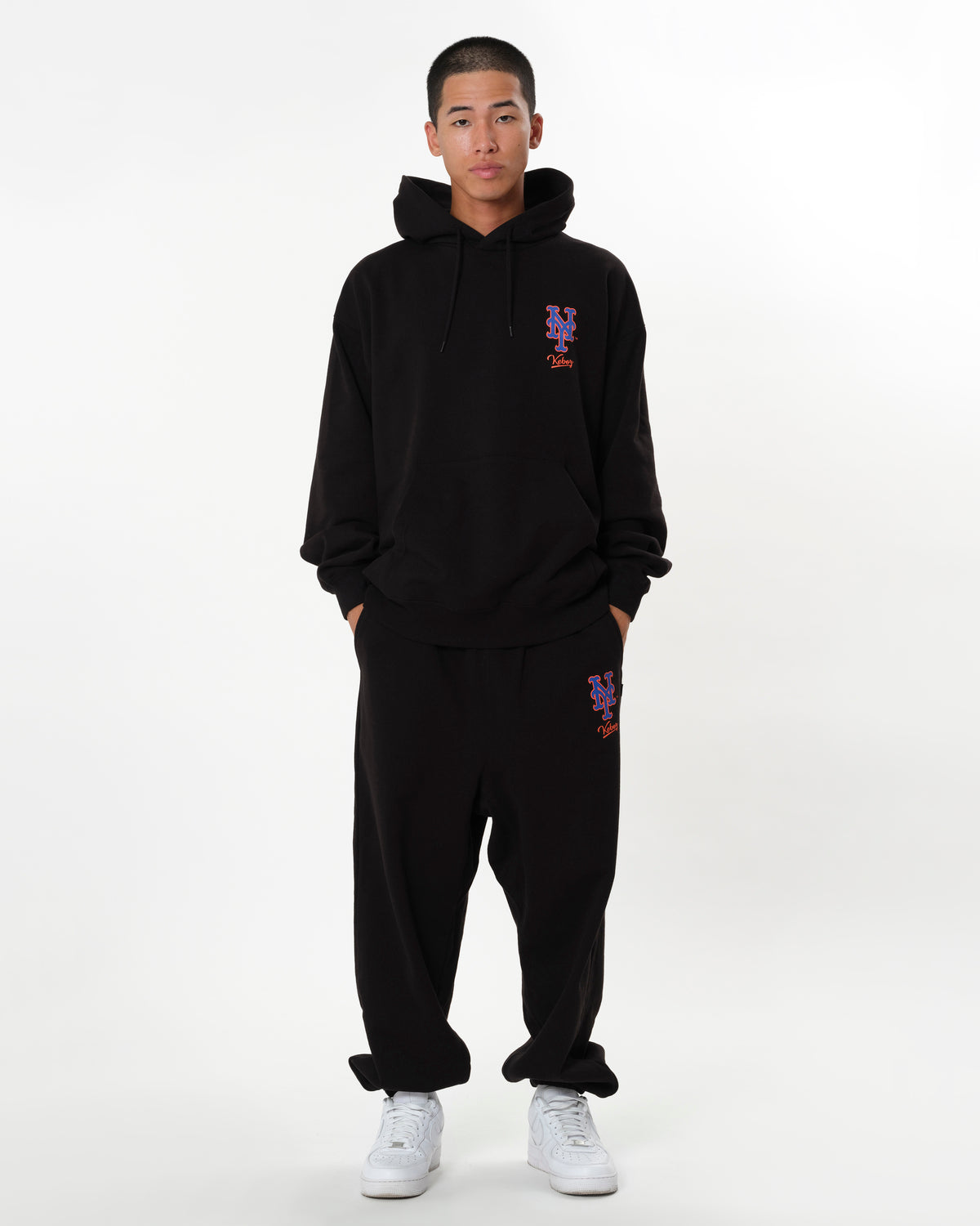 KEBOZ × MLB NEW YORK METS LOGO SWEAT PANTS