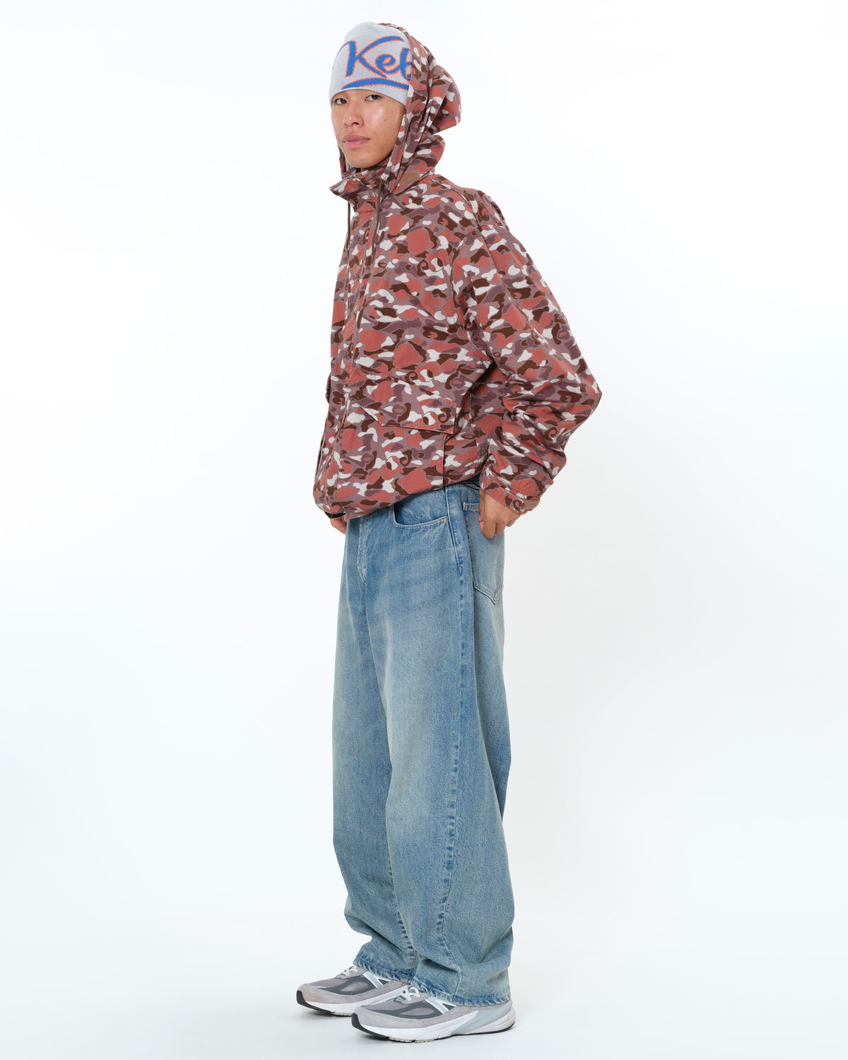 WASHED COTTON CONCEALABLE HOOD JACKET