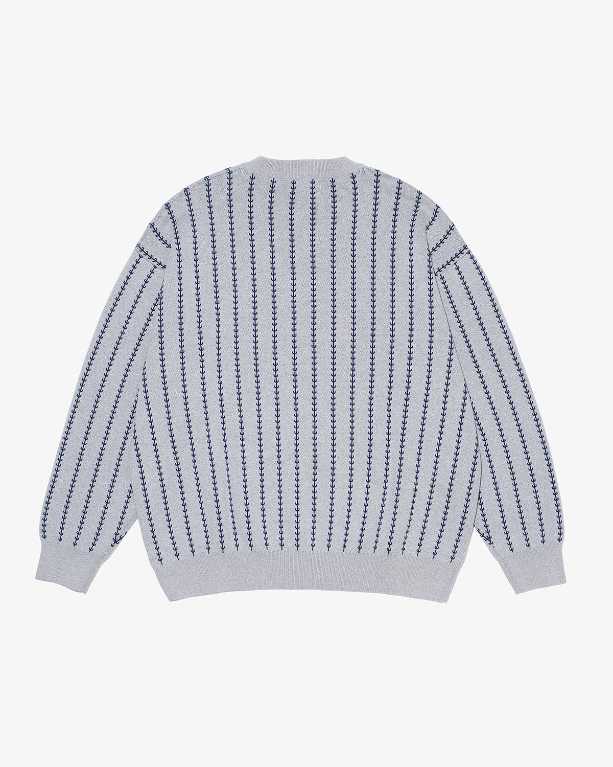 EFG STRIPE COTTON KNIT CREWNECK