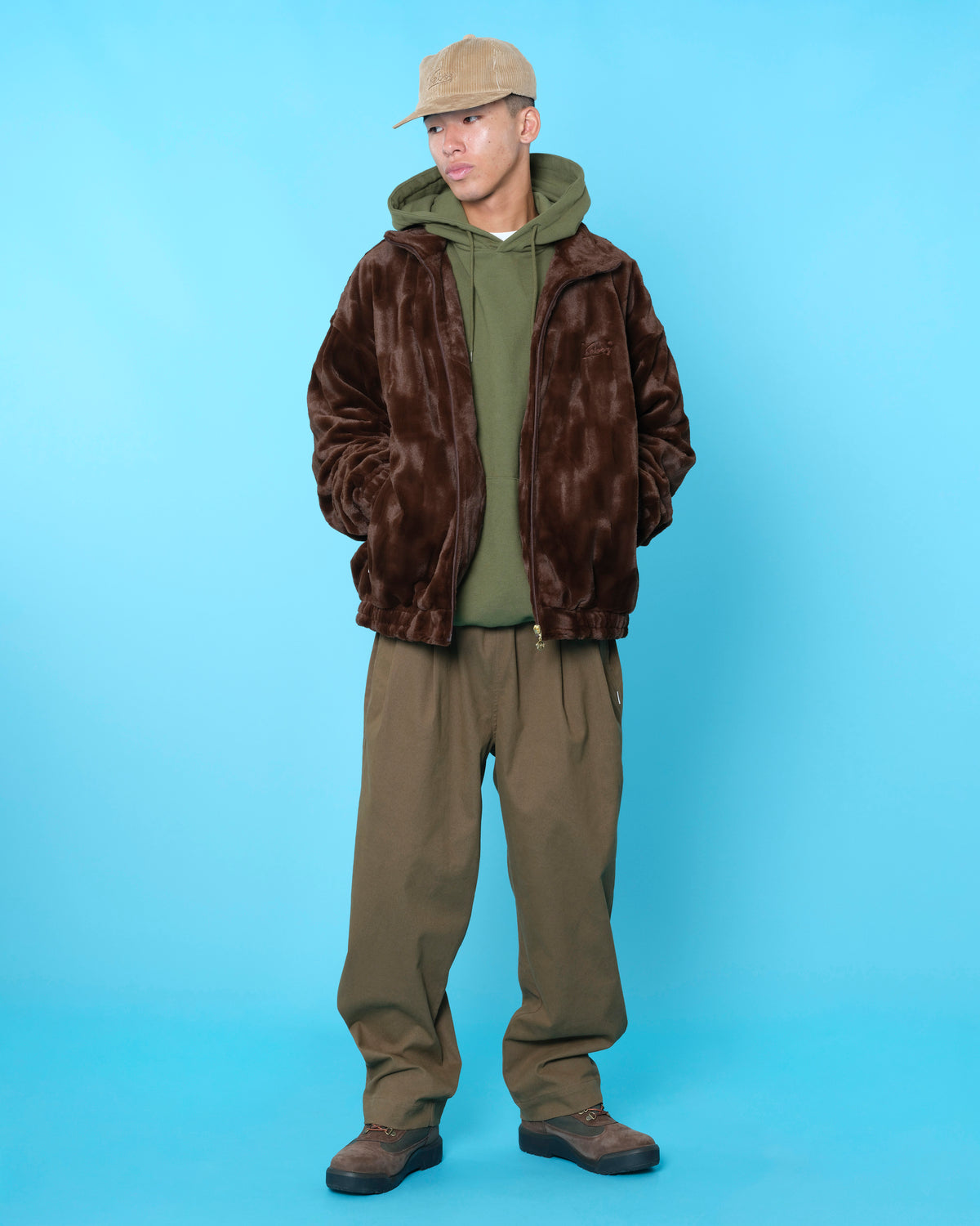 FAUX FUR TRACK JACKET