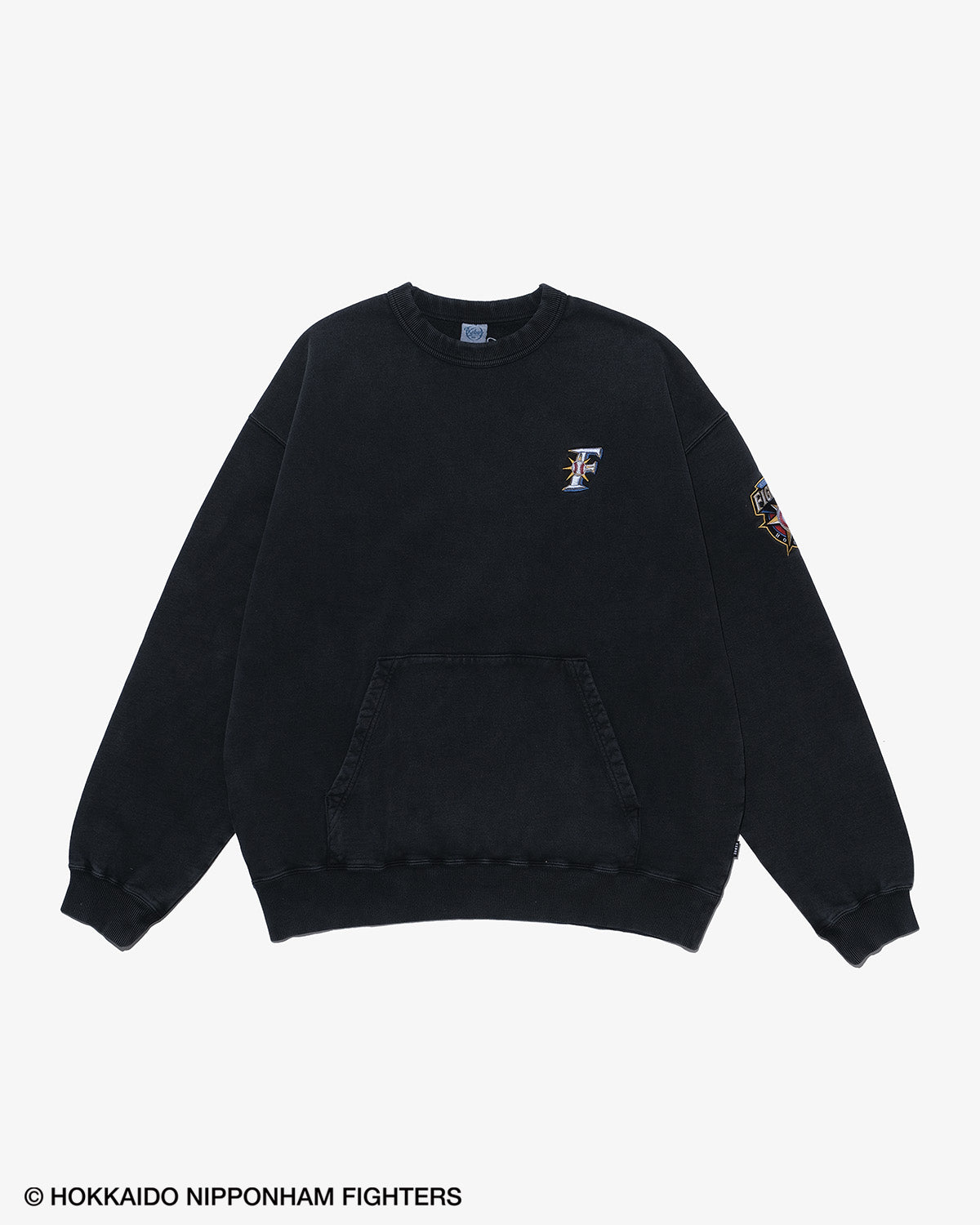 FIGHTERS × KEBOZ OLD F WASHED SWEAT CREWNECK