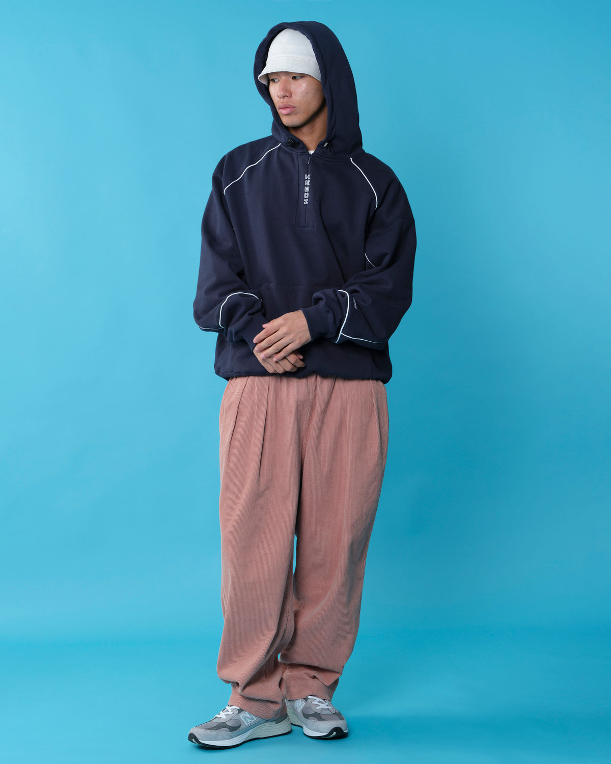 KAC SWEAT HALF ZIP HOODIE